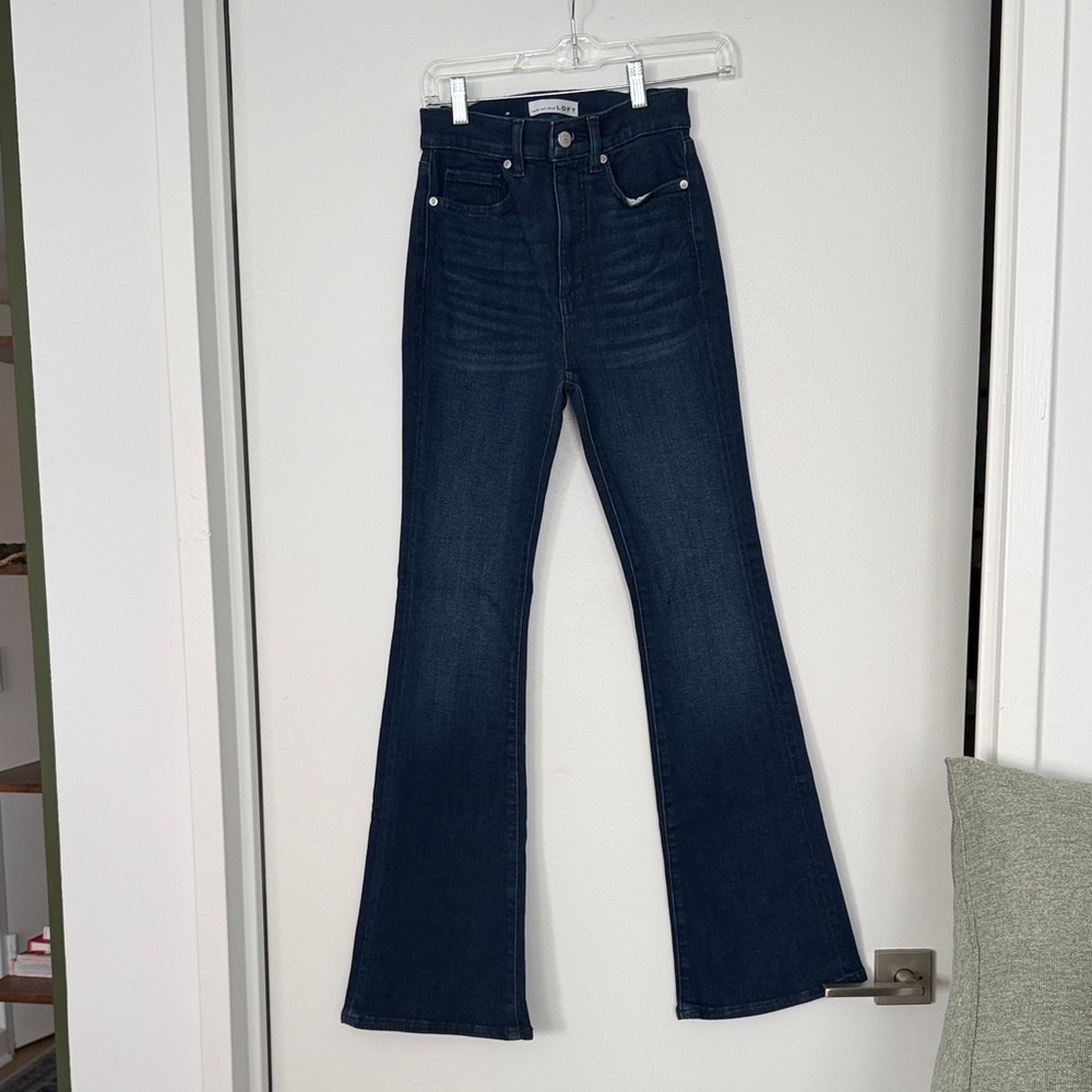 LOFT Deep Indigo Flare Jeans